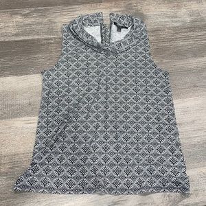 Banana Republic Blk/White Cowl Neck Top